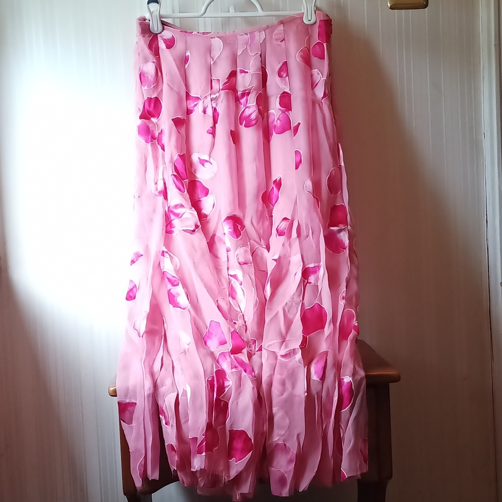 Alexander Wang Sheer Ribbon Skirt - Pink with Petals - M - NWOT